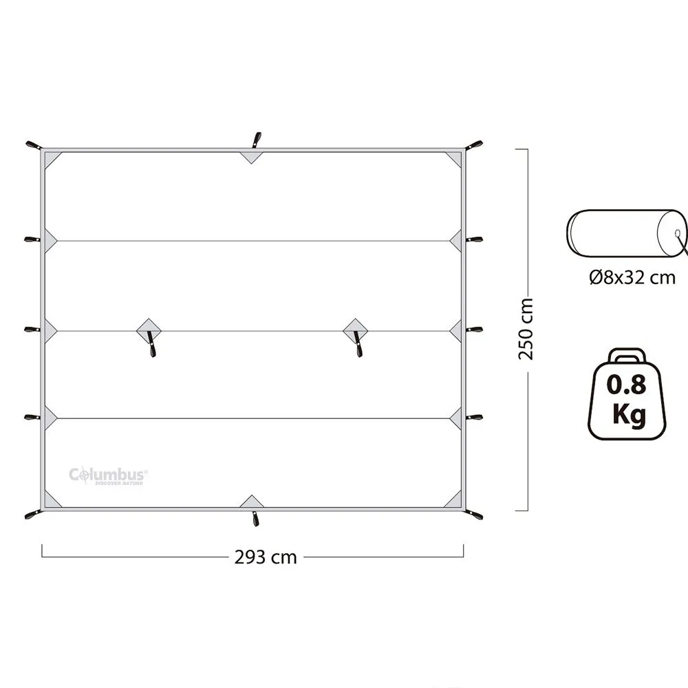COLUMBUS Light Tarp 2000 Shelter Tent 7 COLUMBUS Light Tarp 2000 Shelter Tent - Image 7