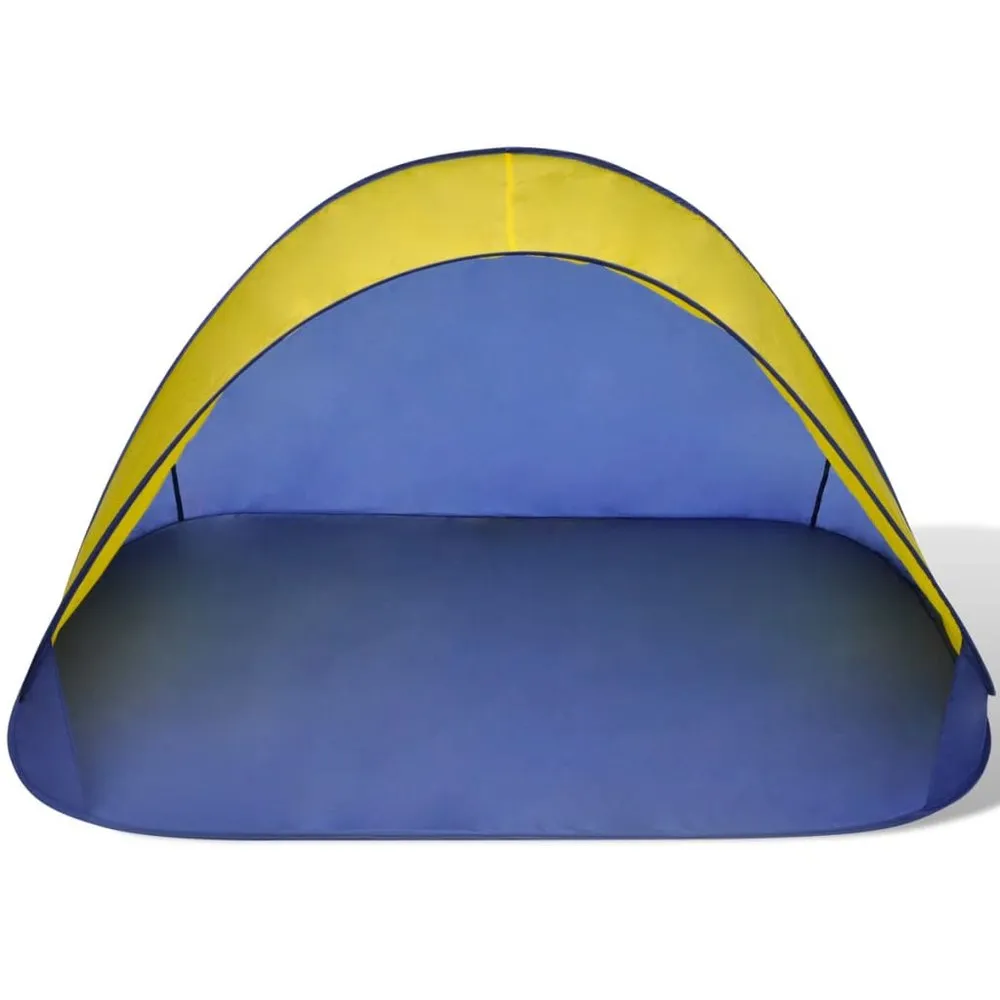 VIDAXL Beach Tent Outdoor Foldable Water Proof Sun Shade Yellow 4 VIDAXL Beach Tent Outdoor Foldable Water Proof Sun Shade Yellow - Image 4
