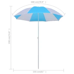 VIDAXL Beach Umbrella Shelter 180cm 8 VIDAXL Beach Umbrella Shelter 180cm -Outwell Sales Store vidaxl beach umbrella shelter 180cm 3
