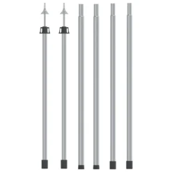 VIDAXL Telescopic Tarp Poles Length Of 102-260Cm 2 Units