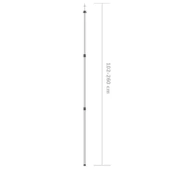 VIDAXL Telescopic Tarp Poles Length Of 102-260Cm 2 Units 9 VIDAXL Telescopic Tarp Poles Length Of 102-260Cm 2 Units -Outwell Sales Store vidaxl telescopic tarp poles length of 102 260cm 2 units 3