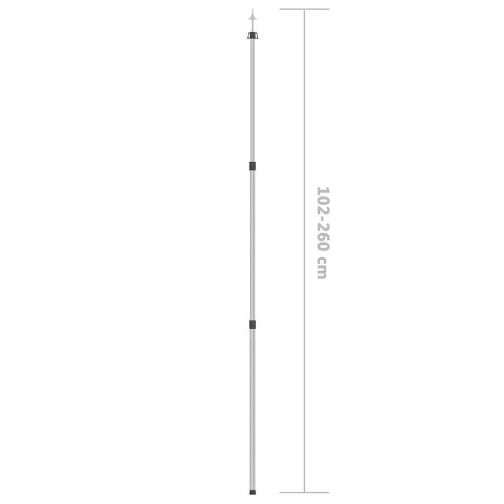 VIDAXL Telescopic Tarp Poles Length Of 102-260Cm 2 Units 6 VIDAXL Telescopic Tarp Poles Length Of 102-260Cm 2 Units - Image 6